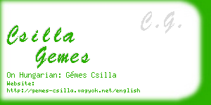 csilla gemes business card